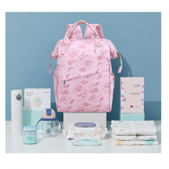 Geanta Bebe Avamsi LL-9002-1 tip rucsac scutece, Straight, incapatoare, impermeabila, versatila, ergonomica si sigura pentru mama, tata si copil [4]