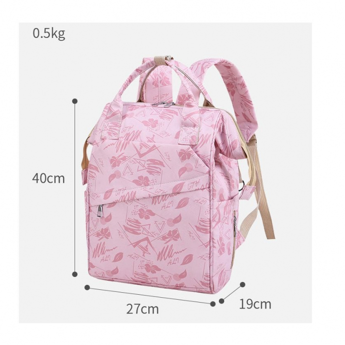Geanta Bebe Avamsi LL-9002-1 tip rucsac scutece, Straight, incapatoare, impermeabila, versatila, ergonomica si sigura pentru mama, tata si copil [10]