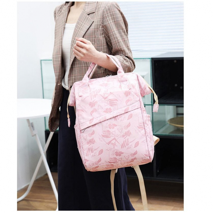 Geanta Bebe Avamsi LL-9002-1 tip rucsac scutece, Straight, incapatoare, impermeabila, versatila, ergonomica si sigura pentru mama, tata si copil [12]
