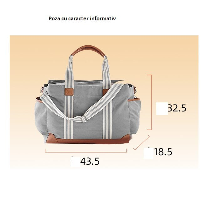 Geanta Bebe Avamsi LL-MF1801 tip rucsac scutece, Straight, incapatoare, impermeabila, versatila, ergonomica si sigura pentru mama, tata si copil [7]