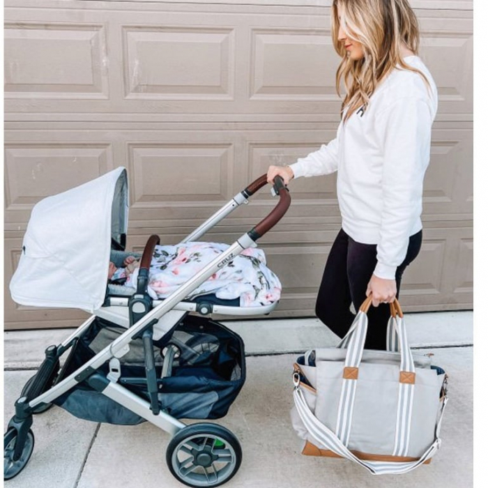 Geanta Bebe Avamsi LL-MF1801 tip rucsac scutece, Straight, incapatoare, impermeabila, versatila, ergonomica si sigura pentru mama, tata si copil [11]