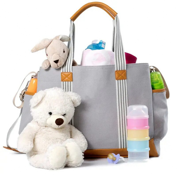 Geanta Bebe Avamsi LL-MF1801 tip rucsac scutece, Straight, incapatoare, impermeabila, versatila, ergonomica si sigura pentru mama, tata si copil [2]