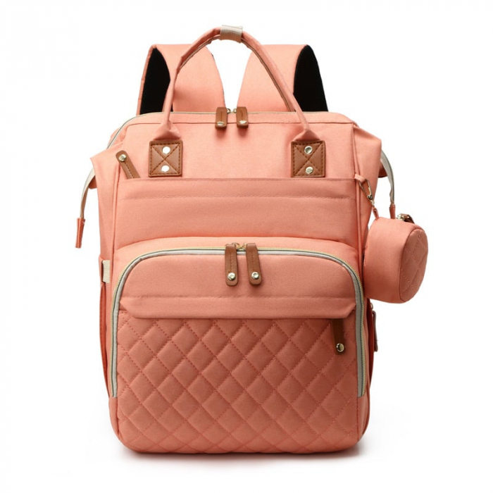 Geanta Bebe Ecaterina LL-HT9010  tip rucsac scutece, Straight, incapatoare, impermeabila, versatila, ergonomica si sigura pentru mama, tata si copil [1]