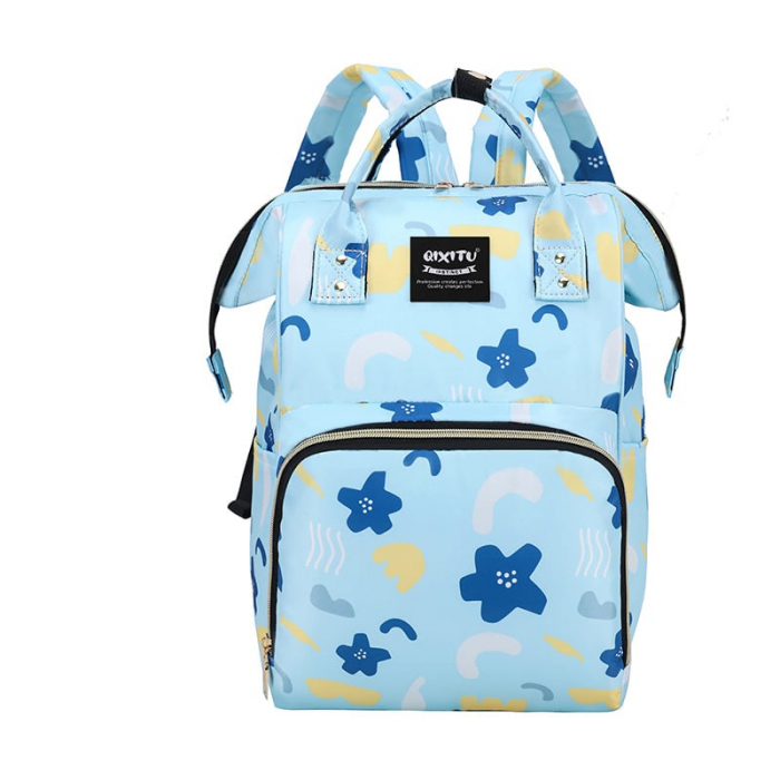 Geanta Bebe Eleonora MB07 tip rucsac scutece, Straight, incapatoare, impermeabila, versatila, ergonomica si sigura pentru mama, tata si copil, 38x26x18 cm [8]