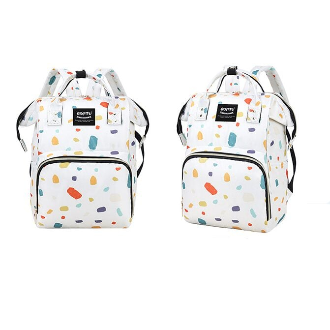 Geanta Bebe Eleonora MB07 tip rucsac scutece, Straight, incapatoare, impermeabila, versatila, ergonomica si sigura pentru mama, tata si copil, 38x26x18 cm [3]