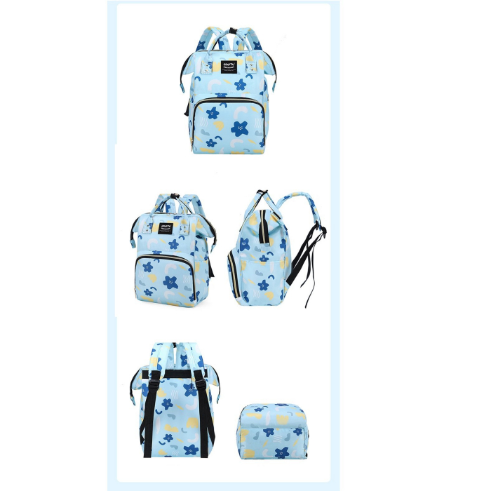 Geanta Bebe Eleonora MB07 tip rucsac scutece, Straight, incapatoare, impermeabila, versatila, ergonomica si sigura pentru mama, tata si copil, 38x26x18 cm [2]