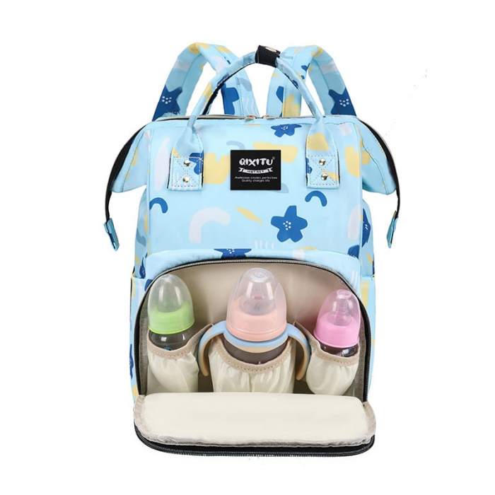 Geanta Bebe Eleonora MB07 tip rucsac scutece, Straight, incapatoare, impermeabila, versatila, ergonomica si sigura pentru mama, tata si copil, 38x26x18 cm [11]
