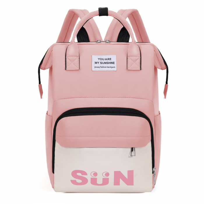 Geanta Bebe Lena MB38 tip rucsac scutece, Straight, incapatoare, impermeabila, versatila, ergonomica si sigura pentru mama, tata si copil, 38x26x18 cm [1]