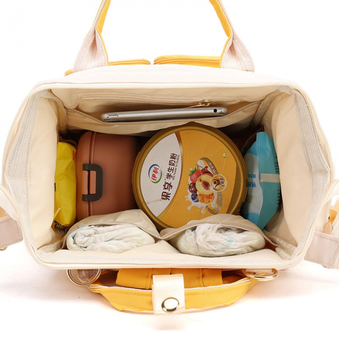 Geanta Bebe Luna LL-618 tip rucsac scutece, Straight, incapatoare, impermeabila, versatila, ergonomica si sigura pentru mama, tata si copil, 38x26x16 cm [3]