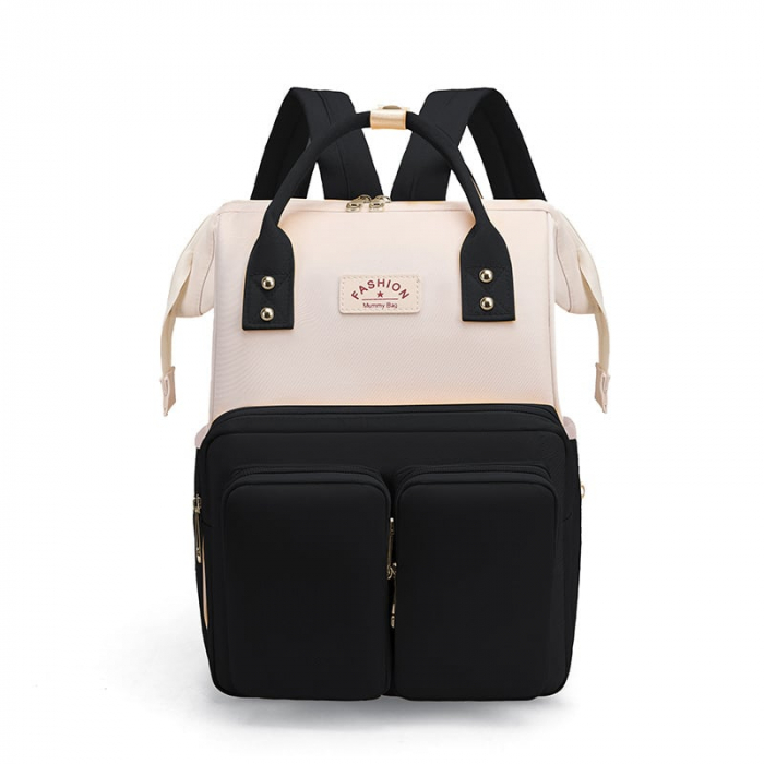 Geanta Bebe Luna LL-618 tip rucsac scutece, Straight, incapatoare, impermeabila, versatila, ergonomica si sigura pentru mama, tata si copil, 38x26x16 cm [11]