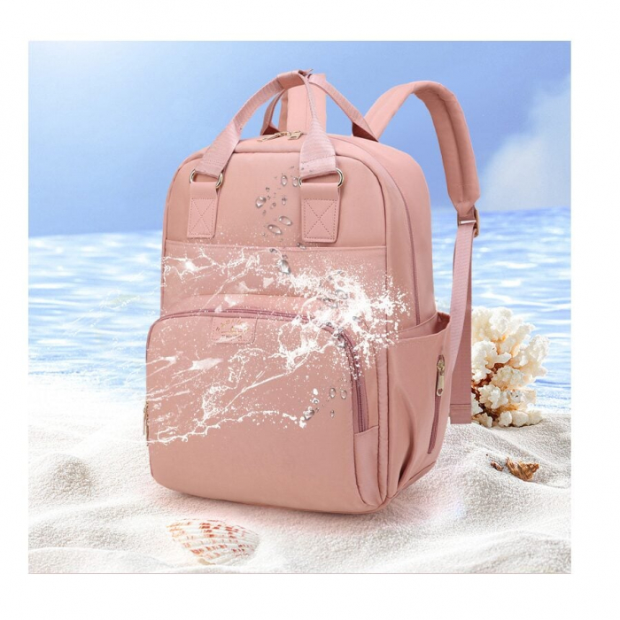 Geanta Bebe Ruby MB23 tip rucsac scutece, Straight, incapatoare, impermeabila, versatila, ergonomica si sigura pentru mama, tata si copil, 39x29x15 cm [16]