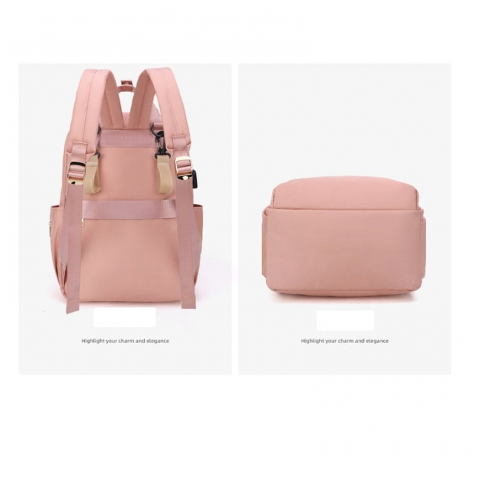 Geanta Bebe Ruby MB23 tip rucsac scutece, Straight, incapatoare, impermeabila, versatila, ergonomica si sigura pentru mama, tata si copil, 39x29x15 cm [7]