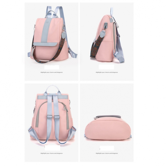 Geanta Bebe Sara MB42 tip rucsac scutece, Straight, incapatoare, impermeabila, versatila, ergonomica si sigura pentru mama, tata si copil, 32x31x14 cm [11]