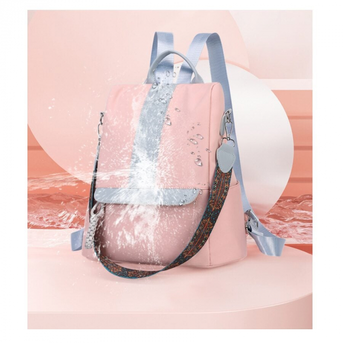 Geanta Bebe Sara MB42 tip rucsac scutece, Straight, incapatoare, impermeabila, versatila, ergonomica si sigura pentru mama, tata si copil, 32x31x14 cm [7]