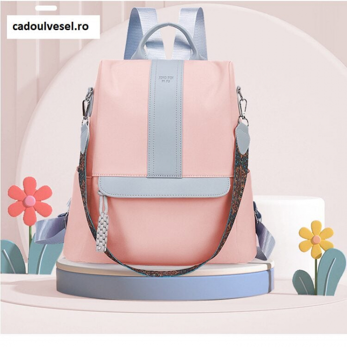 Geanta Bebe Sara MB42 tip rucsac scutece, Straight, incapatoare, impermeabila, versatila, ergonomica si sigura pentru mama, tata si copil, 32x31x14 cm [4]