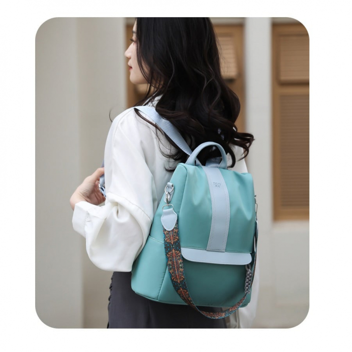 Geanta Bebe Sara MB42 tip rucsac scutece, Straight, incapatoare, impermeabila, versatila, ergonomica si sigura pentru mama, tata si copil, 32x31x14 cm [8]