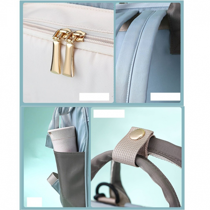Geanta Bebe Silvia MB09 tip rucsac scutece, Straight, incapatoare, impermeabila, versatila, ergonomica si sigura pentru mama, tata si copil, 40x29x18 cm [2]