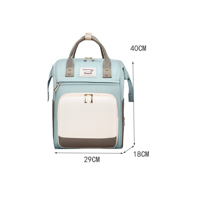 Geanta Bebe Silvia MB09 tip rucsac scutece, Straight, incapatoare, impermeabila, versatila, ergonomica si sigura pentru mama, tata si copil, 40x29x18 cm [8]