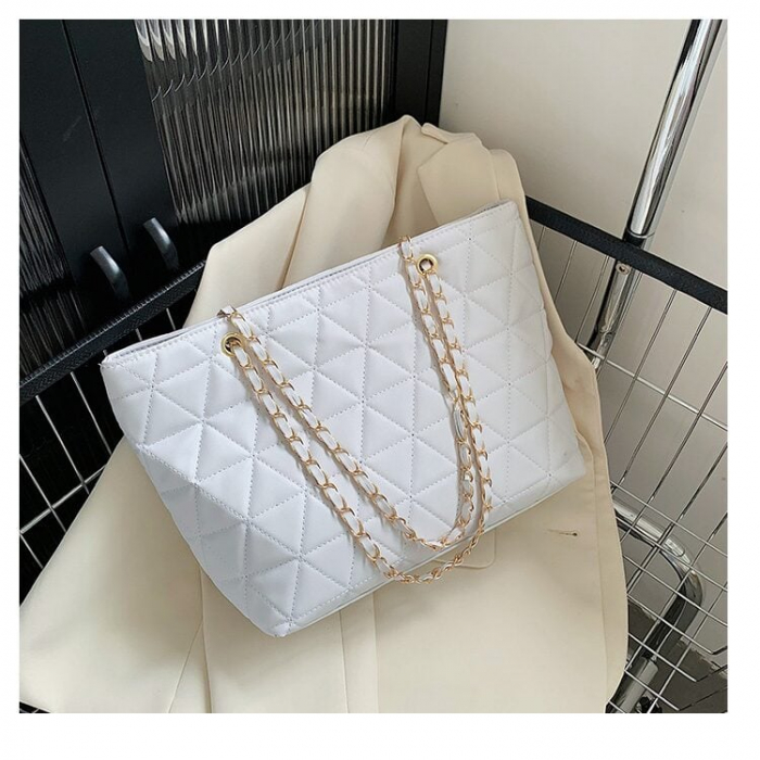 Geanta dama AVAMSI, HZD-ZZ1871, bareta pentru umar, Alb, 39x28x13cm [2]