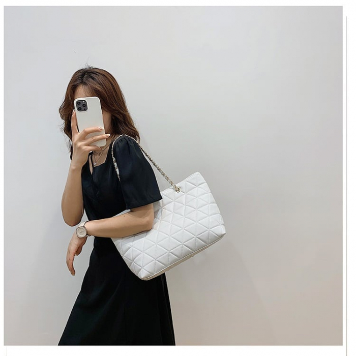 Geanta dama AVAMSI, HZD-ZZ1871, bareta pentru umar, Alb, 39x28x13cm [4]