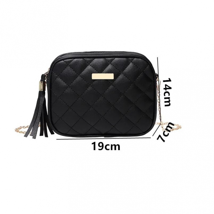 Geanta dama AVAMSI SC-FS0475, bareta pentru umar, Negru, 19x14x7 cm [2]