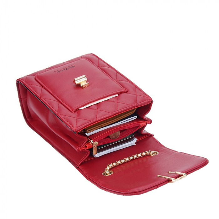 Geanta Dama, Baellerry, ZX-3247, Rosu, 20x13x8 cm [6]