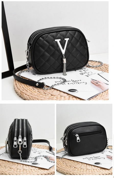 Geanta dama Vivian, GD7777, Negru, 20x15x7 cm [3]