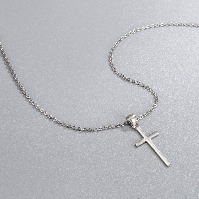 Lantisor cu pandativ cruce din argint  925, LD750, Pacea sufletului, placat cu rodiu [2]