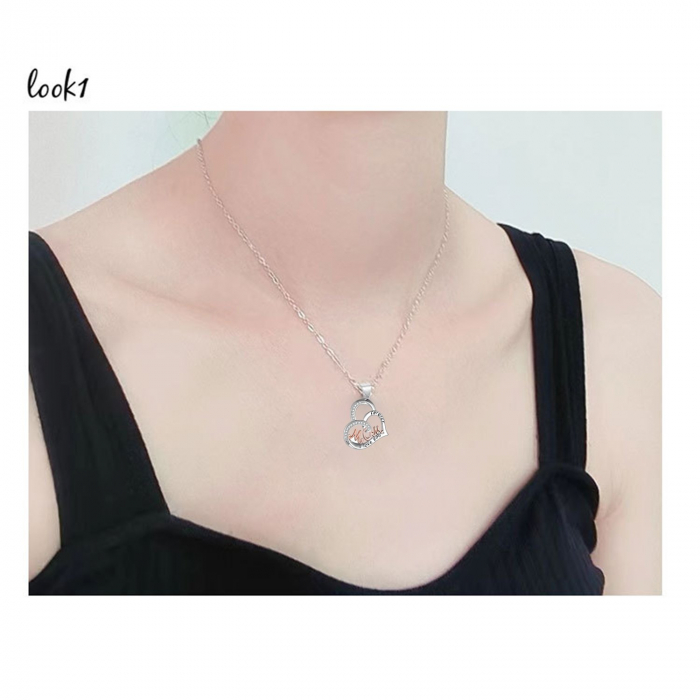 Lantisor cu pandativ din argint  925, LD755, Dor de mama, placat cu rodiu [3]