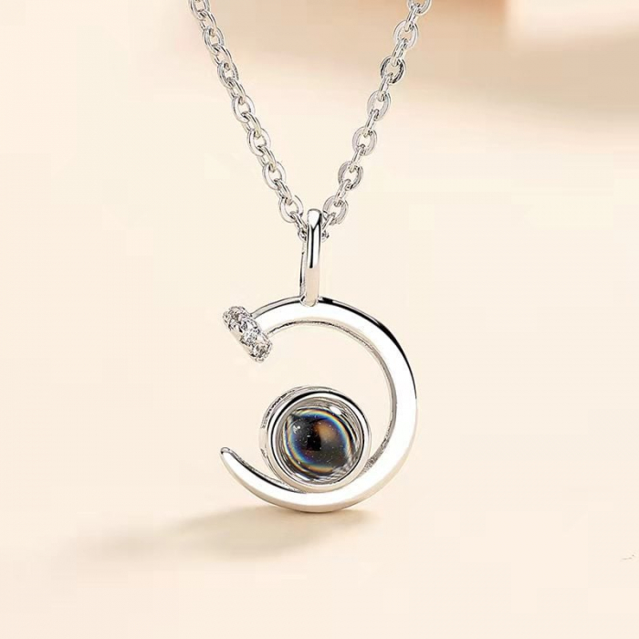 Lantisor cu pandativ din argint  925, LD767, Ochiul secret, placat cu rodiu [1]
