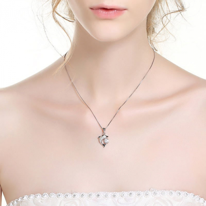 Lantisor cu pandativ din argint  925, LD769, Spiritul oceanului, placat cu rodiu [4]