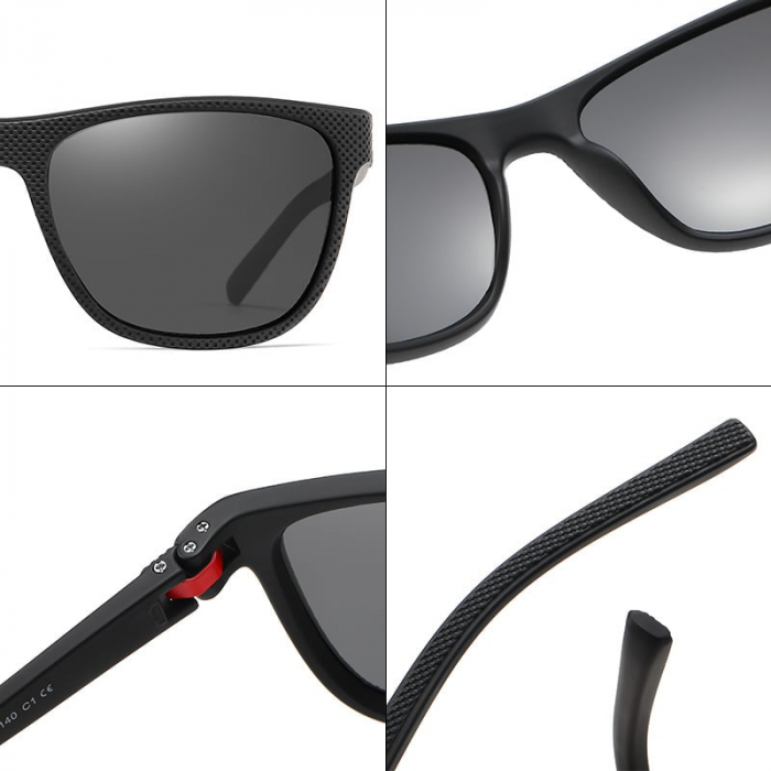 Ochelari de soare barbati Ethan, XFT-C1737, Wayfarer, Polarizati, Negru [7]