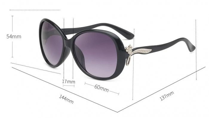 Ochelari de soare dama AVAMSI 2549, Negru [3]