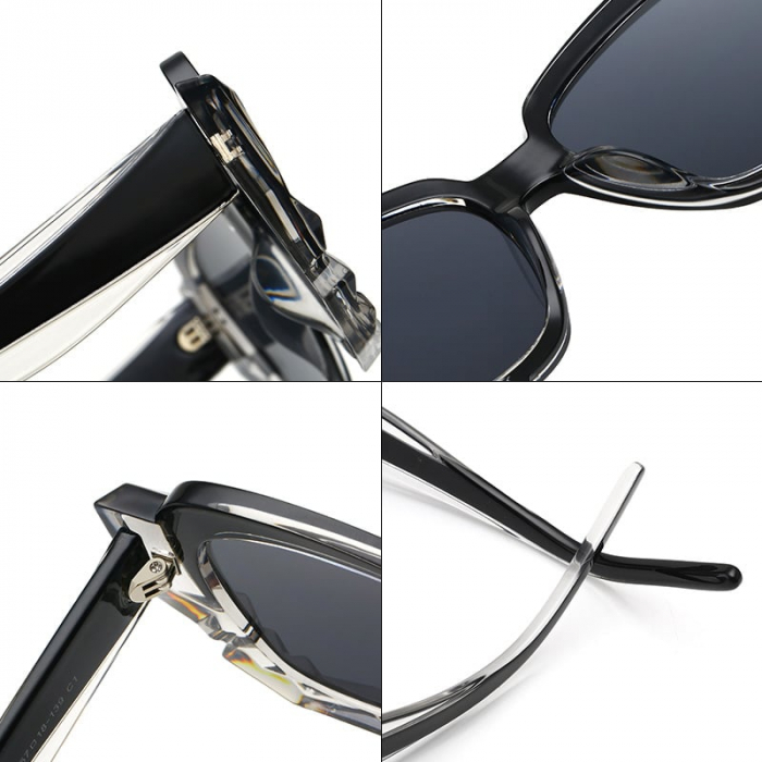 Ochelari de soare dama cat eye AVAMSI XFT-CT1712, Polarizati, Negru [6]