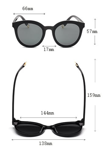Ochelari de soare dama, Thea 8522, Protectie UV, Negru [2]