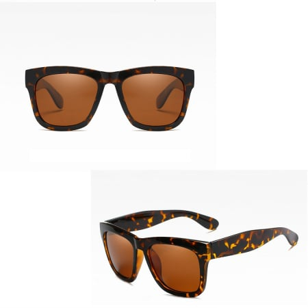 Ochelari de soare dama, Vilde 2404 Wayfarer, Polarizati,Protectie UV Maro-Leopard [3]