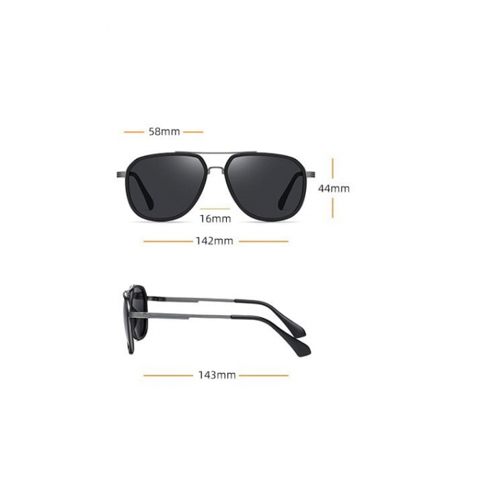 Ochelari de soare unisex AVAMSI XFT-C1770 Aviator, Polarizati, Negru [4]