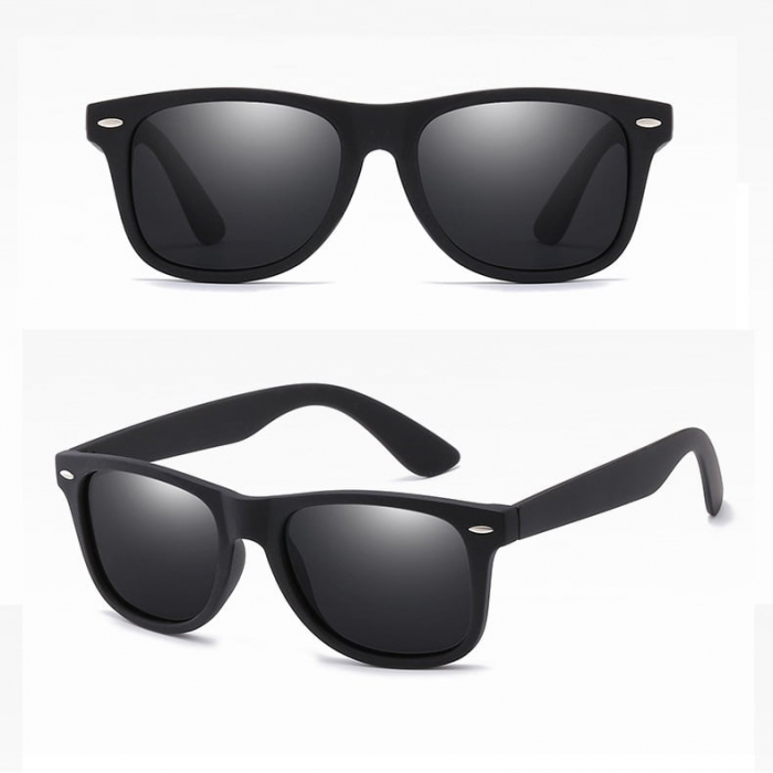 Ochelari de soare unisex Polarizati,Protectie UV,  Jonas Wayfarer, Negru [5]