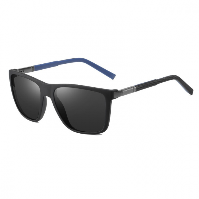 Ochelari de soare unisex, Polarizati, Protectie UV, Lars 9599 Wayfarer, Negru [1]