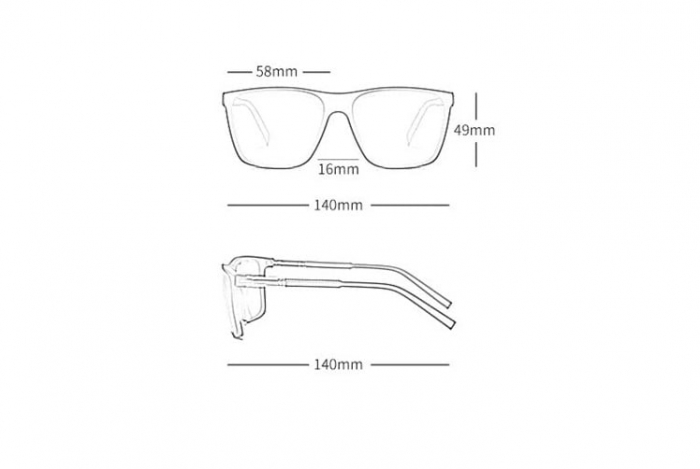 Ochelari de soare unisex, Polarizati, Protectie UV, Lars 9599 Wayfarer, Negru [5]