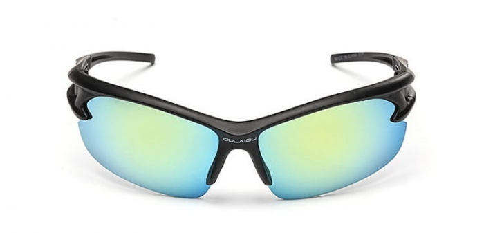 Ochelari de soare unisex, Protectie UV, Roger 3106 Sport,Ciclism, Negru-Albastru [2]