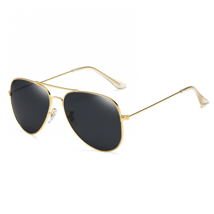 Ochelari de soare unisex, Sondre, 2551 Aviator, Polarizati, Negru-Auriu [1]