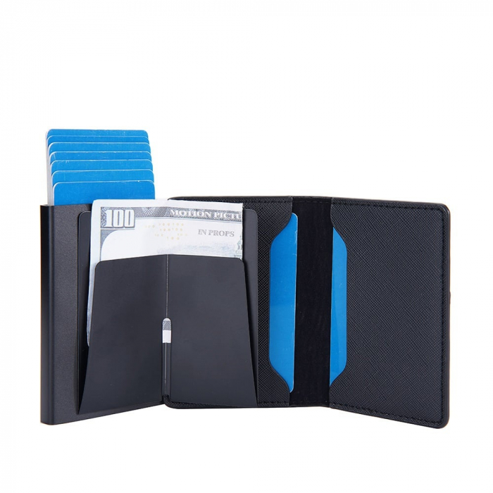 Portofel Barbati, Baellerry, ZX-9220, Negru, 10x7x2 cm [4]