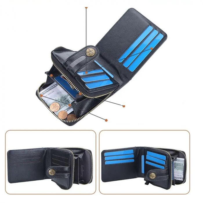 Portofel Barbati, Baellerry, ZX-9256, 12x10x2.5 cm [10]