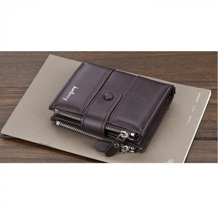 Portofel Barbati, Baellerry, ZX-D3215, Negru, 12x10x2 cm [2]