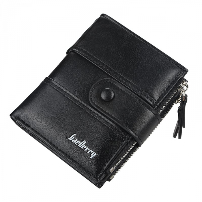 Portofel Barbati, Baellerry, ZX-D3215, Negru, 12x10x2 cm [8]
