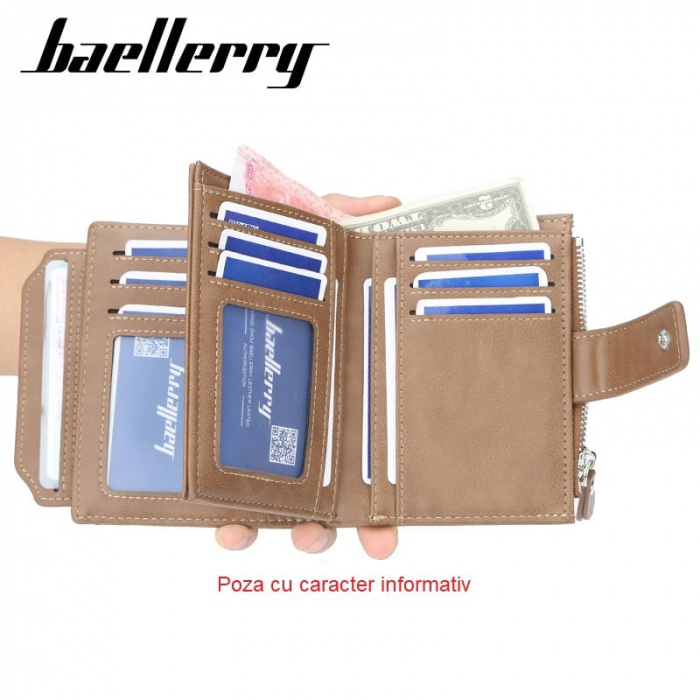 Portofel Barbati, Baellerry, ZX-D3218, Negru, 13x9.5x3 cm [8]