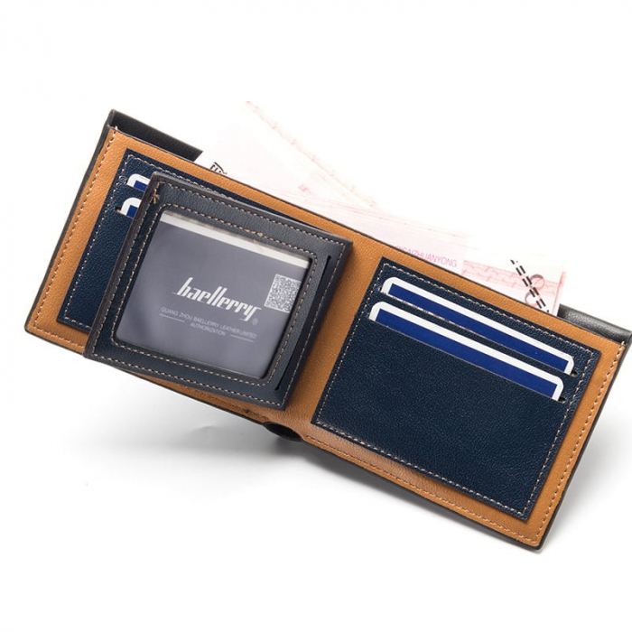 Portofel Barbati, Baellerry, ZX-DR009, Maro, 12x9x1.3 cm [2]