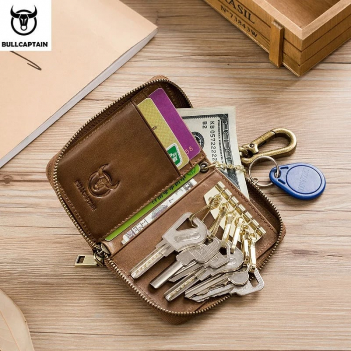 Portofel Barbati, Bullcaptain, BC-474, 11x10x2.5 cm Piele naturala [6]
