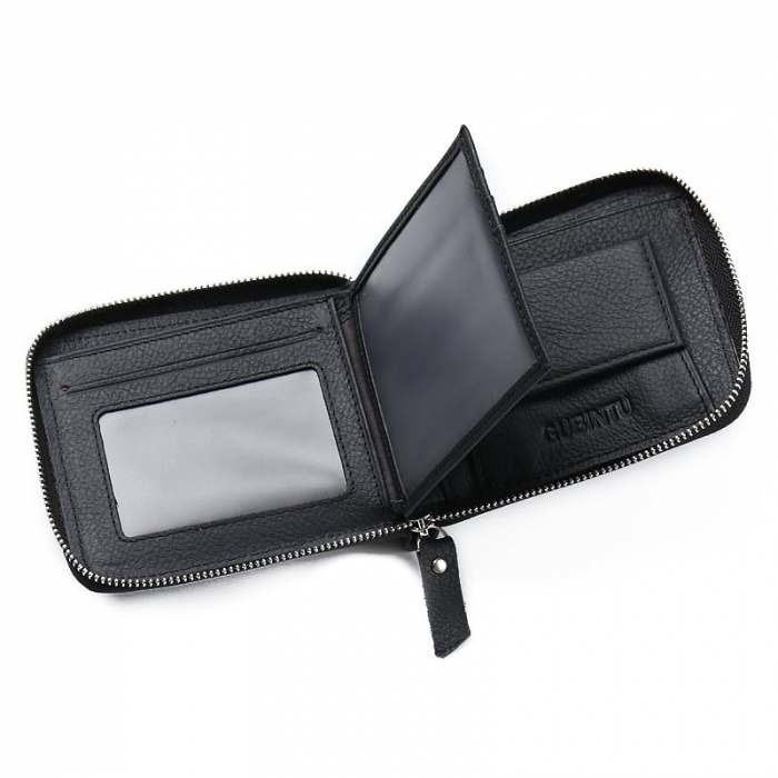 Portofel Barbati, Gubintu, GBT-8045, Negru, 12x10x2.5 cm, Piele naturala [7]